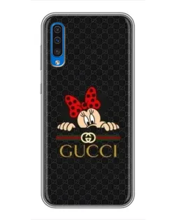 Чехол для Samsung Galaxy A50 2019 (A505F) с картинкой «Минни Маус Gucci — черный» Чехол для Samsung Galaxy A50 2019 (A505F) с картинкой «Минни Маус Gucci — черный»