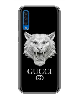 Чехол для Samsung Galaxy A50 2019 (A505F) с картинкой «Gucci — серебряный лев» Чехол для Samsung Galaxy A50 2019 (A505F) с картинкой «Gucci — серебряный лев»