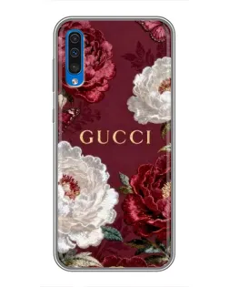 Чехол для Samsung Galaxy A50 2019 (A505F) с картинкой «Gucci — бордовые розы» Чехол для Samsung Galaxy A50 2019 (A505F) с картинкой «Gucci — бордовые розы»