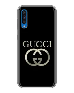 Чехол для Samsung Galaxy A50 2019 (A505F) с картинкой «Gucci — золото на черном» Чехол для Samsung Galaxy A50 2019 (A505F) с картинкой «Gucci — золото на черном»