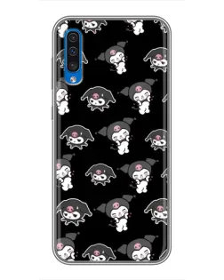 Чехол для Samsung Galaxy A50 2019 (A505F) с картинкой «Черный паттерн Kuromi» Чехол для Samsung Galaxy A50 2019 (A505F) с картинкой «Черный паттерн Kuromi»
