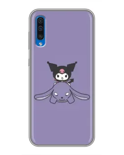 Чехол для Samsung Galaxy A50 2019 (A505F) с картинкой «Kuromi на лиловом фоне» Чехол для Samsung Galaxy A50 2019 (A505F) с картинкой «Kuromi на лиловом фоне»