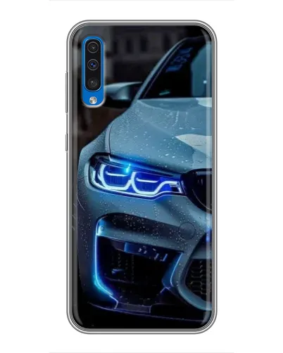 Чехол для Samsung Galaxy A50 2019 (A505F) с картинкой «Взгляд BMW с синими фарами» Чехол для Samsung Galaxy A50 2019 (A505F) с картинкой «Взгляд BMW с синими фарами»