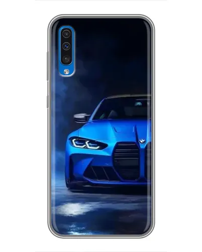 Чехол для Samsung Galaxy A50 2019 (A505F) с картинкой «Голубая BMW M4» Чехол для Samsung Galaxy A50 2019 (A505F) с картинкой «Голубая BMW M4»