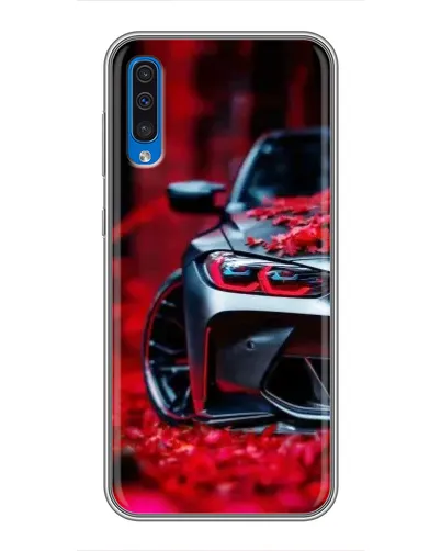 Чехол для Samsung Galaxy A50 2019 (A505F) с картинкой «Спортивная BMW и цветы» Чехол для Samsung Galaxy A50 2019 (A505F) с картинкой «Спортивная BMW и цветы»