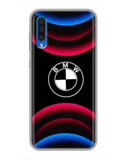 Чехол для Samsung Galaxy A50 2019 (A505F) с картинкой «Логотип BMW и неоновые дуги» Чехол для Samsung Galaxy A50 2019 (A505F) с картинкой «Логотип BMW и неоновые дуги»