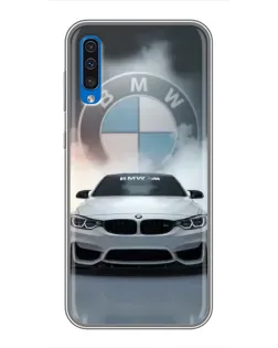 Чехол для Samsung Galaxy A50 2019 (A505F) с картинкой «BMW в белом дыму» Чехол для Samsung Galaxy A50 2019 (A505F) с картинкой «BMW в белом дыму»