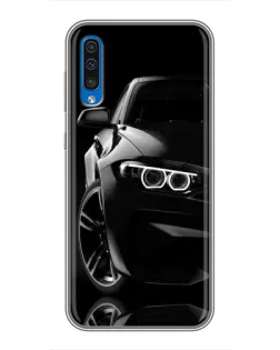 Чехол для Samsung Galaxy A50 2019 (A505F) с картинкой «Черная BMW — профиль» Чехол для Samsung Galaxy A50 2019 (A505F) с картинкой «Черная BMW — профиль»