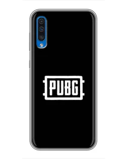 Чехол для Samsung Galaxy A50 2019 (A505F) с картинкой «Лого BMW — металлический блеск»