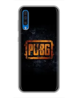 Чехол для Samsung Galaxy A50 2019 (A505F) с картинкой «PUBG — золотой логотип»