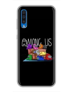 Чехол для Samsung Galaxy A50 2019 (A505F) с картинкой «Логотип Among Us»