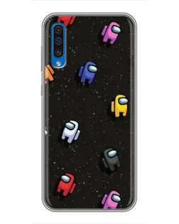 Чехол для Samsung Galaxy A50 2019 (A505F) с картинкой «Космический паттерн Among Us»