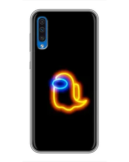 Чехол для Samsung Galaxy A50 2019 (A505F) с картинкой «Among Us неоновое сияние»