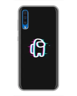 Чехол для Samsung Galaxy A50 2019 (A505F) с картинкой «Among Us неон»