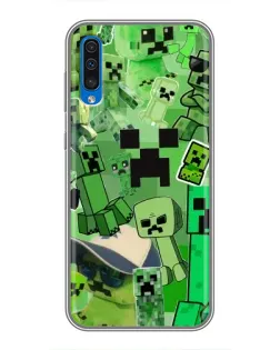 Чехол для Samsung Galaxy A50 2019 (A505F) с картинкой «Криперы Minecraft»