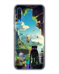 Чехол для Samsung Galaxy A50 2019 (A505F) с картинкой «Эндермен в лесу»