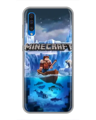 Чехол для Samsung Galaxy A50 2019 (A505F) с картинкой «Minecraft ледяной мир»
