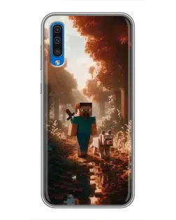 Чехол для Samsung Galaxy A50 2019 (A505F) с картинкой «Стив в лесу»