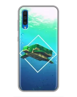 Чехол для Samsung Galaxy A50 2019 (A505F) с картинкой «Черепаха Minecraft»