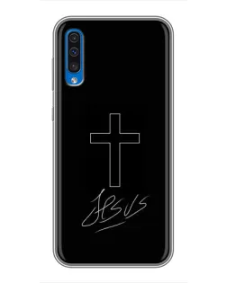 Чехол для Samsung Galaxy A50 2019 (A505F) с картинкой «Графический крест Jesus» Чехол для Samsung Galaxy A50 2019 (A505F) с картинкой «Графический крест Jesus»