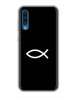 Чехол для Samsung Galaxy A50 2019 (A505F) с картинкой «Символ рыбы Jesus» Чехол для Samsung Galaxy A50 2019 (A505F) с картинкой «Символ рыбы Jesus»