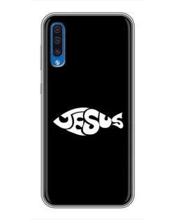 Чехол для Samsung Galaxy A50 2019 (A505F) с картинкой «Рыба Jesus» Чехол для Samsung Galaxy A50 2019 (A505F) с картинкой «Рыба Jesus»