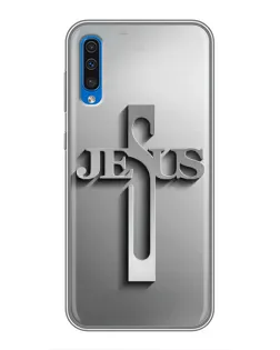 Чехол для Samsung Galaxy A50 2019 (A505F) с картинкой «Металлический крест Jesus» Чехол для Samsung Galaxy A50 2019 (A505F) с картинкой «Металлический крест Jesus»