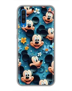 Чехол для Samsung Galaxy A50 2019 (A505F) с картинкой «Паттерн Микки и Минни»