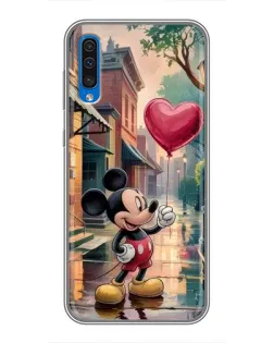 Чехол для Samsung Galaxy A50 2019 (A505F) с картинкой «Микки и шарик-сердце»