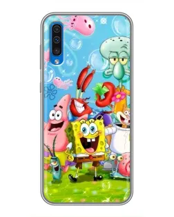 Чехол для Samsung Galaxy A50 2019 (A505F) с картинкой «Губка Боб и друзья» Чехол для Samsung Galaxy A50 2019 (A505F) с картинкой «Губка Боб и друзья»