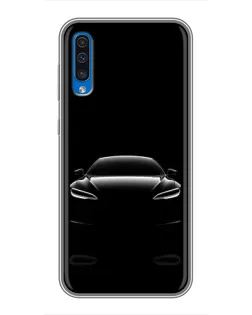 Чехол для Samsung Galaxy A50 2019 (A505F) с картинкой «Силуэт Tesla Night» Чехол для Samsung Galaxy A50 2019 (A505F) с картинкой «Силуэт Tesla Night»