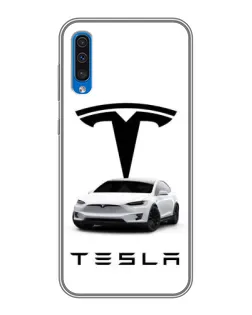 Чехол для Samsung Galaxy A50 2019 (A505F) с картинкой «Tesla White Style» Чехол для Samsung Galaxy A50 2019 (A505F) с картинкой «Tesla White Style»