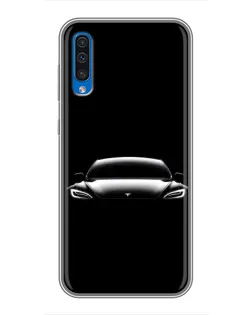 Чехол для Samsung Galaxy A50 2019 (A505F) с картинкой «Фары Tesla Night» Чехол для Samsung Galaxy A50 2019 (A505F) с картинкой «Фары Tesla Night»