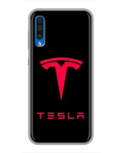 Чехол для Samsung Galaxy A50 2019 (A505F) с картинкой «Tesla Red Logo» Чехол для Samsung Galaxy A50 2019 (A505F) с картинкой «Tesla Red Logo»