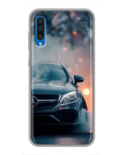 Чехол для Samsung Galaxy A50 2019 (A505F) с картинкой «Mercedes — ночной город» Чехол для Samsung Galaxy A50 2019 (A505F) с картинкой «Mercedes — ночной город»