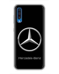 Чехол для Samsung Galaxy A50 2019 (A505F) с картинкой «Mercedes Silver Logo»
