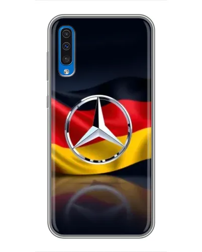 Чехол для Samsung Galaxy A50 2019 (A505F) с картинкой «Mercedes — флаг Германии»