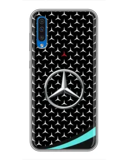 Чехол для Samsung Galaxy A50 2019 (A505F) с картинкой «Mercedes — бирюзовый акцент»