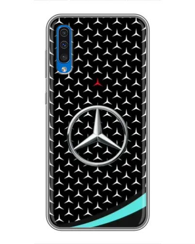 Чехол для Samsung Galaxy A50 2019 (A505F) с картинкой «Mercedes — бирюзовый акцент»