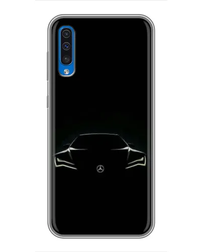 Чехол для Samsung Galaxy A50 2019 (A505F) с картинкой «Mercedes — силуэт авто» Чехол для Samsung Galaxy A50 2019 (A505F) с картинкой «Mercedes — силуэт авто»