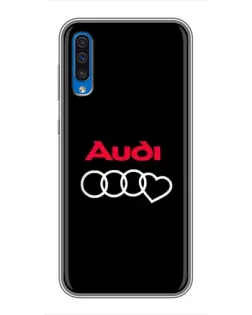 Чехол для Samsung Galaxy A50 2019 (A505F) с картинкой «Логотип Audi Heart» Чехол для Samsung Galaxy A50 2019 (A505F) с картинкой «Логотип Audi Heart»