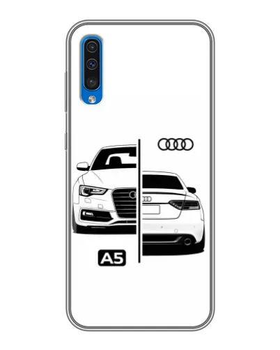 Чехол для Samsung Galaxy A50 2019 (A505F) с картинкой «Audi — контрастный дизайн» Чехол для Samsung Galaxy A50 2019 (A505F) с картинкой «Audi — контрастный дизайн»