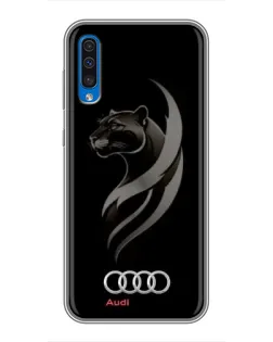 Чехол для Samsung Galaxy A50 2019 (A505F) с картинкой «Графика — пантера и Audi»