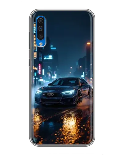 Чехол для Samsung Galaxy A50 2019 (A505F) с картинкой «Ночной город и Audi» Чехол для Samsung Galaxy A50 2019 (A505F) с картинкой «Ночной город и Audi»