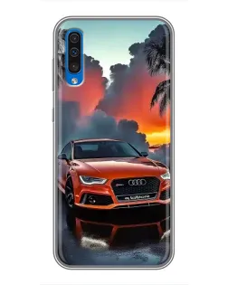 Чехол для Samsung Galaxy A50 2019 (A505F) с картинкой «Audi — закат»