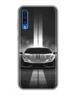 Чехол для Samsung Galaxy A50 2019 (A505F) с картинкой «Lamborghini симметрия дорог»