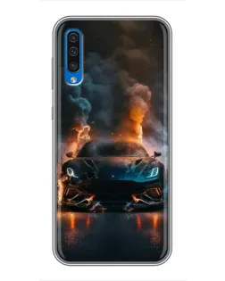 Чехол для Samsung Galaxy A50 2019 (A505F) с картинкой «Lamborghini дымная эстетика»