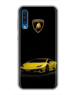 Чехол для Samsung Galaxy A50 2019 (A505F) с картинкой «Lamborghini желтый акцент»