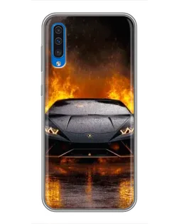 Чехол для Samsung Galaxy A50 2019 (A505F) с картинкой «Lamborghini в огне»