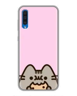 Чехол для Samsung Galaxy A50 2019 (A505F) с картинкой «Pusheen и печенье»